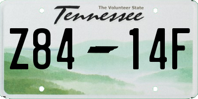 TN license plate Z8414F