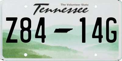 TN license plate Z8414G