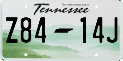 TN license plate Z8414J