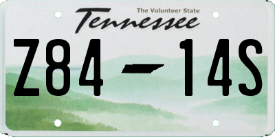 TN license plate Z8414S