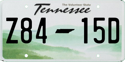TN license plate Z8415D