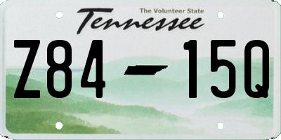TN license plate Z8415Q