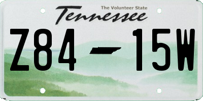 TN license plate Z8415W