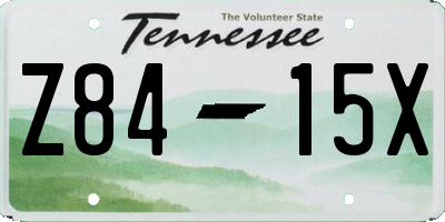 TN license plate Z8415X