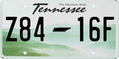 TN license plate Z8416F