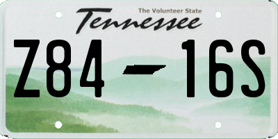 TN license plate Z8416S