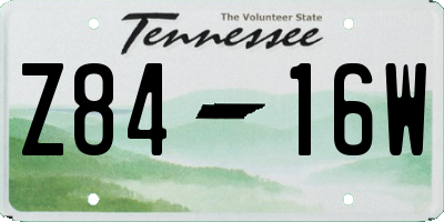 TN license plate Z8416W