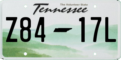 TN license plate Z8417L
