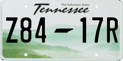 TN license plate Z8417R
