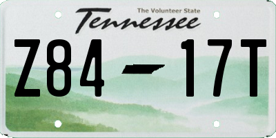 TN license plate Z8417T