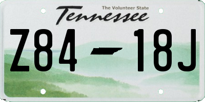 TN license plate Z8418J