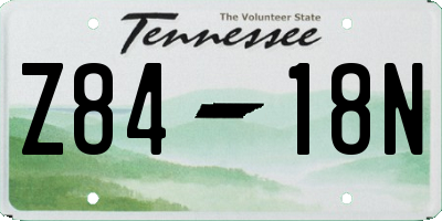 TN license plate Z8418N