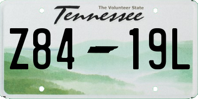 TN license plate Z8419L