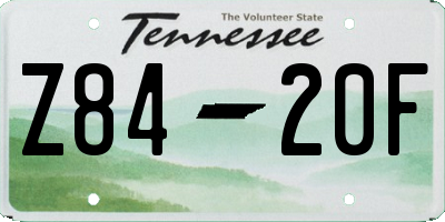 TN license plate Z8420F