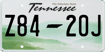 TN license plate Z8420J