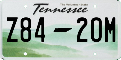 TN license plate Z8420M