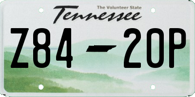 TN license plate Z8420P