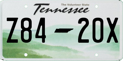 TN license plate Z8420X