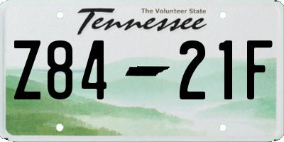 TN license plate Z8421F