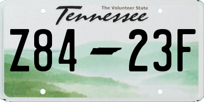 TN license plate Z8423F
