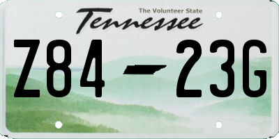 TN license plate Z8423G