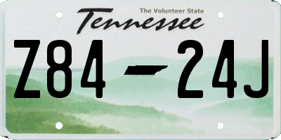 TN license plate Z8424J