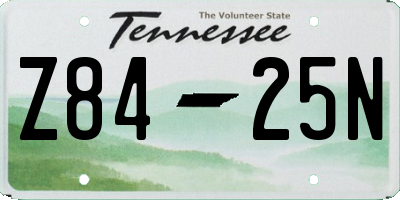 TN license plate Z8425N