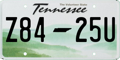 TN license plate Z8425U