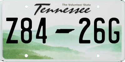 TN license plate Z8426G