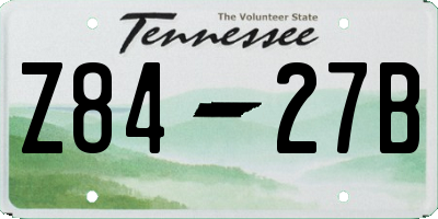 TN license plate Z8427B