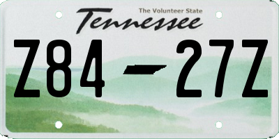 TN license plate Z8427Z
