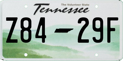 TN license plate Z8429F