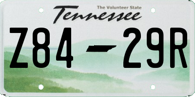 TN license plate Z8429R