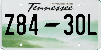 TN license plate Z8430L