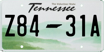 TN license plate Z8431A