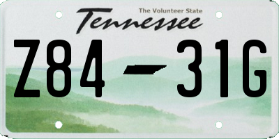 TN license plate Z8431G