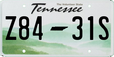TN license plate Z8431S