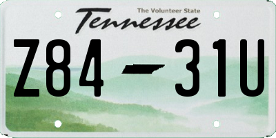 TN license plate Z8431U