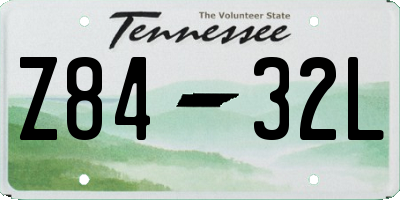 TN license plate Z8432L