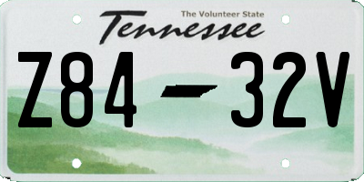 TN license plate Z8432V