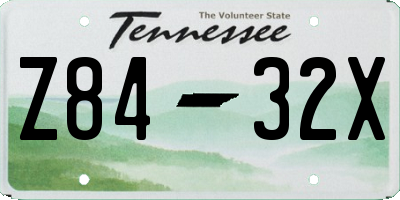 TN license plate Z8432X