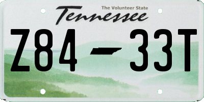 TN license plate Z8433T