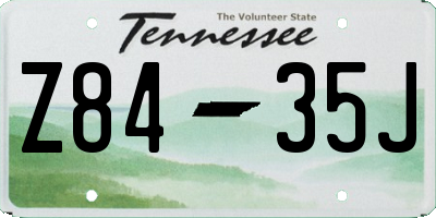 TN license plate Z8435J