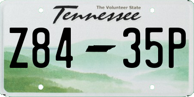 TN license plate Z8435P