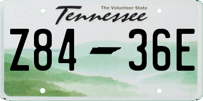 TN license plate Z8436E
