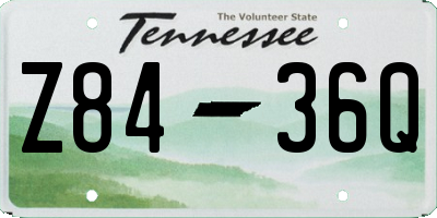 TN license plate Z8436Q