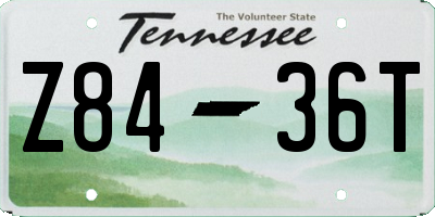 TN license plate Z8436T