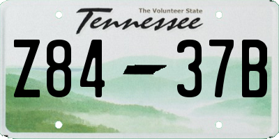 TN license plate Z8437B