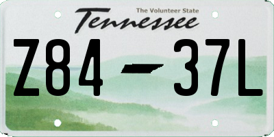 TN license plate Z8437L