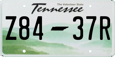 TN license plate Z8437R